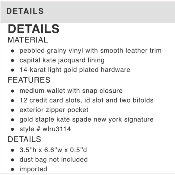 Brand new Kate Spade Wallet - Picture 8 of 9